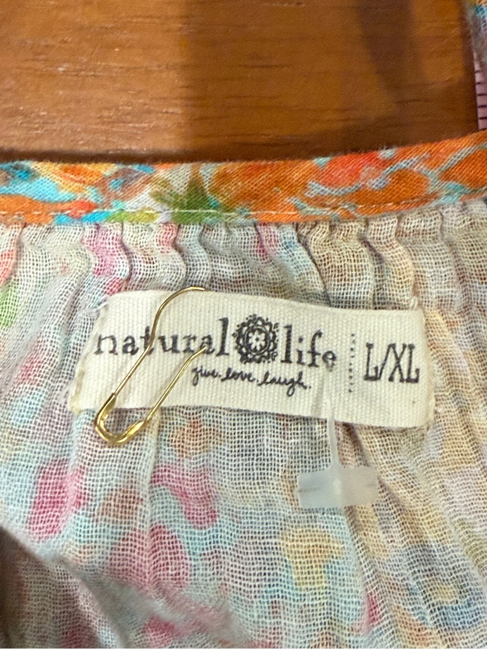 Natural Life cosette floral embroidered cotton maxi dress size L/XL - Picture 8 of 9